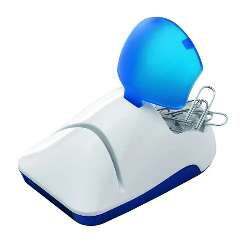 Скрепочница белый/голубой