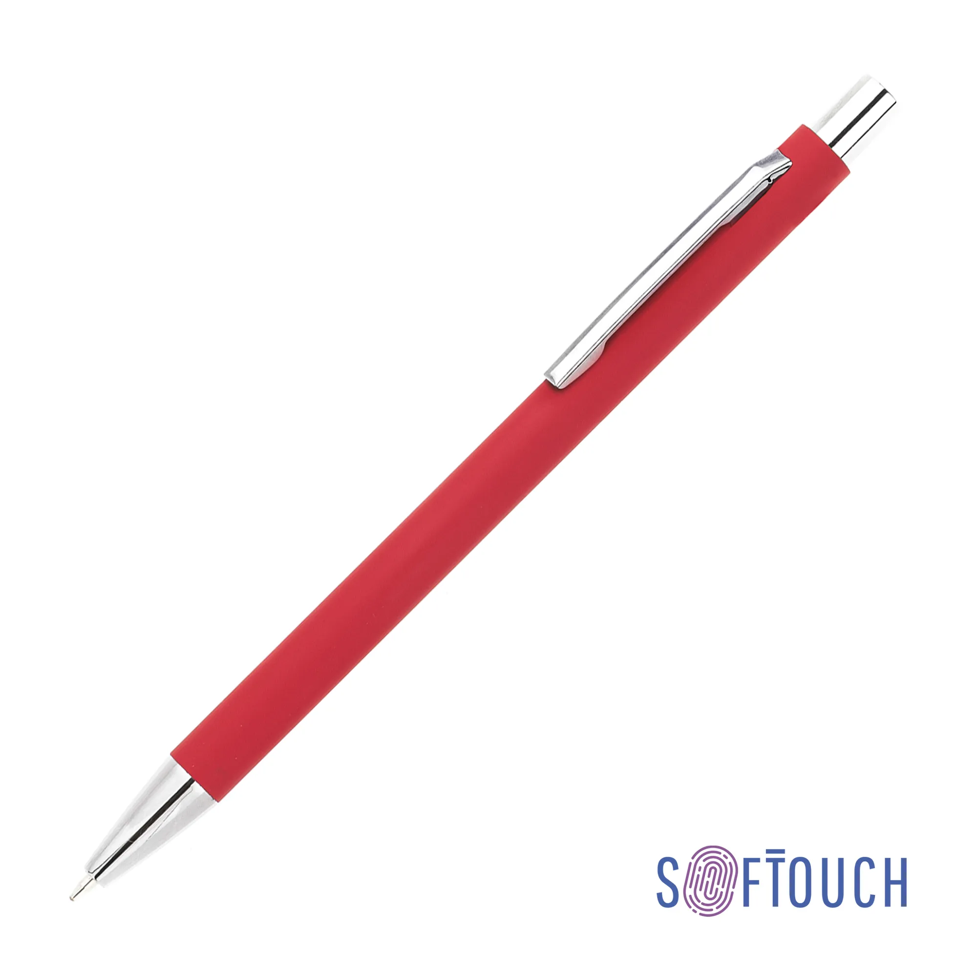 Ручка шариковая "Trade", покрытие soft touch красный
