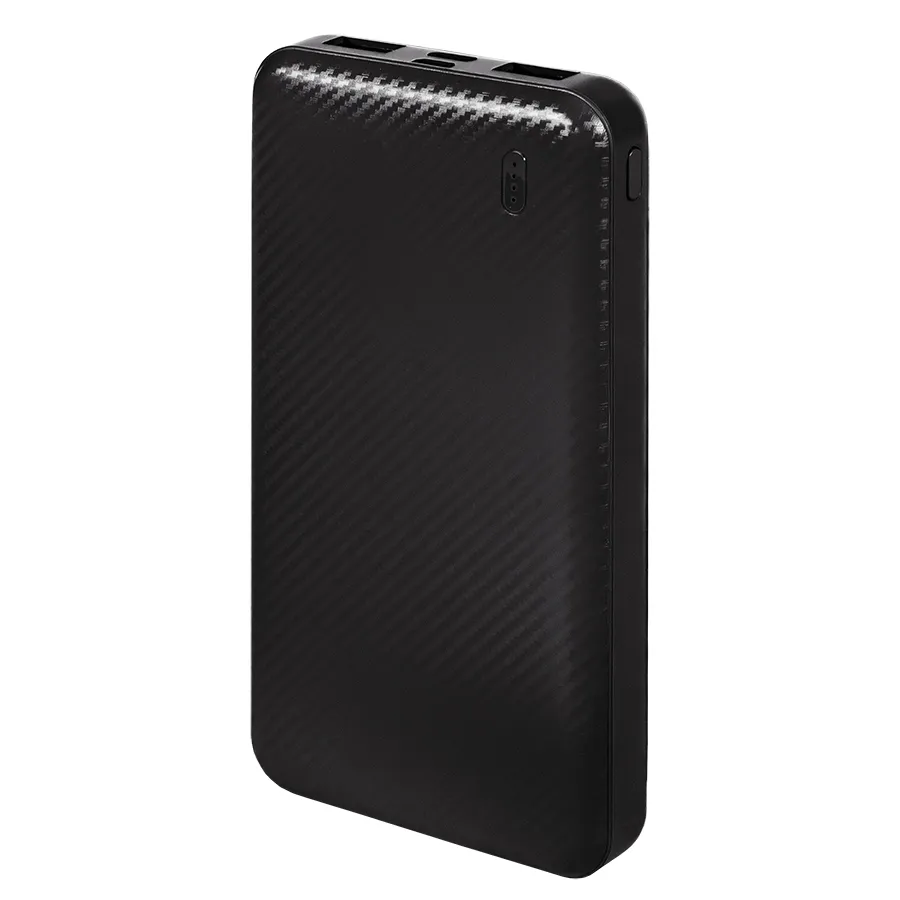 Универсальный аккумулятор Rib 10 (10000 мАч), черный, 13,5х6.8х1,5 см