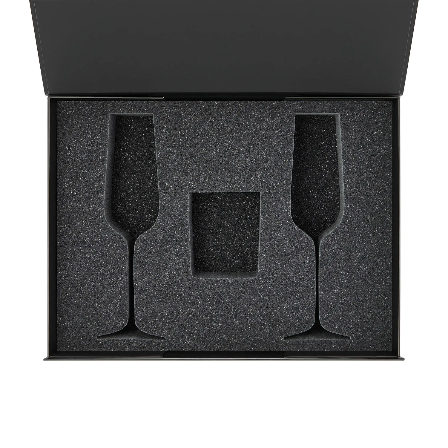 Ложемент под свечу Энигма (Enigma) + 2 бокала для шампанского в среднюю коробку-трансформер (арт. 695721)