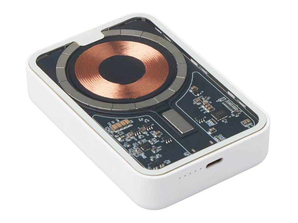 Беспроводной магнитный внешний аккумулятор с QC\PD «MagnifIQ», 10000 мАч, 15 Вт, белый