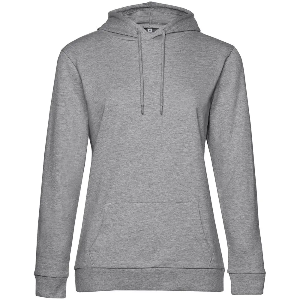 Толстовка с капюшоном женская Hoodie, серый меланж, размер L
