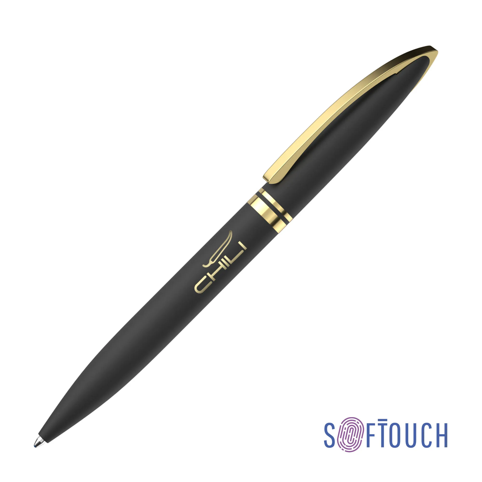 Ручка шариковая "Rocket" черный с золотом